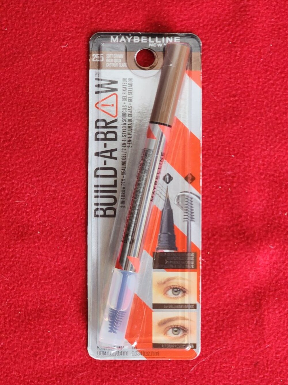 Maybelline New York Build-A-Brow 2-N-1 Brow Pen Sealing Gel Color 255 Soft Brown